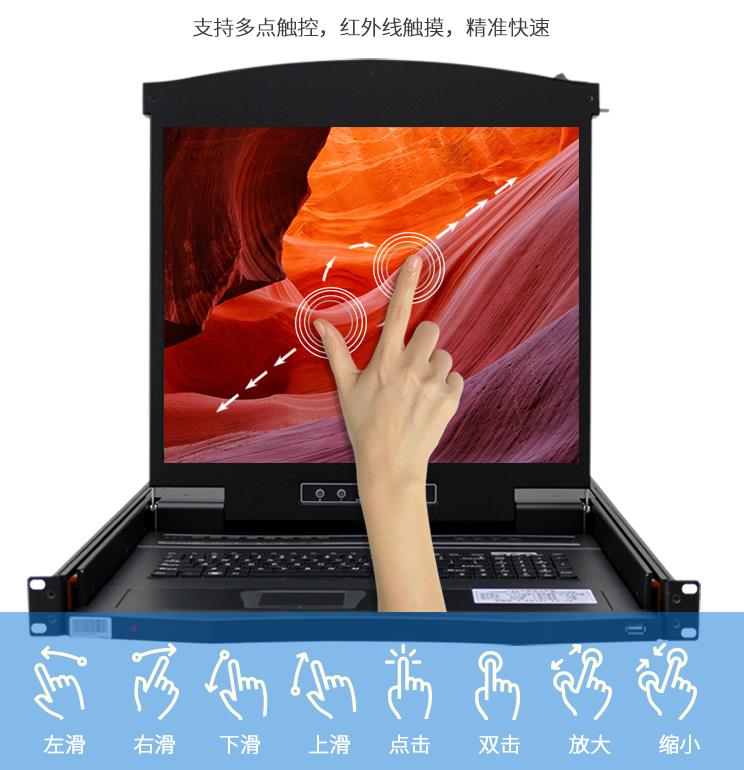 AE-1908T支持多點觸屏，不同觸摸手勢解讀